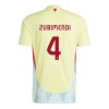 Maglia ufficiale Spagna Martin Zubimendi 4 Trasferta Euro 2024 per Uomo